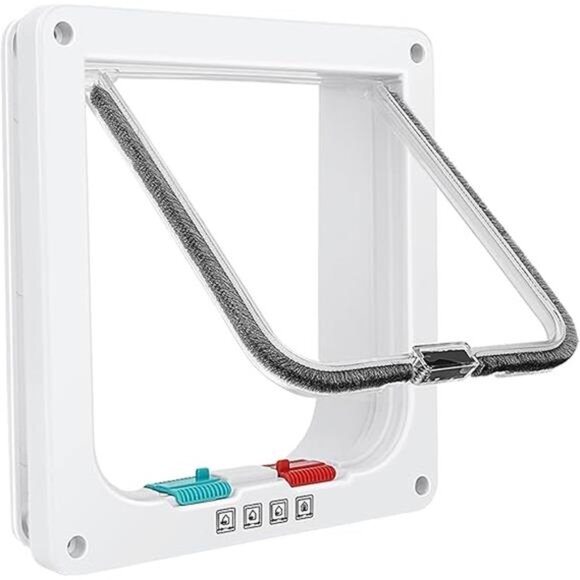 Thin Cat Door for Windows, Pet Doors and Sliding Door, Safety Pet Door with Lock - Picture 8 of 8